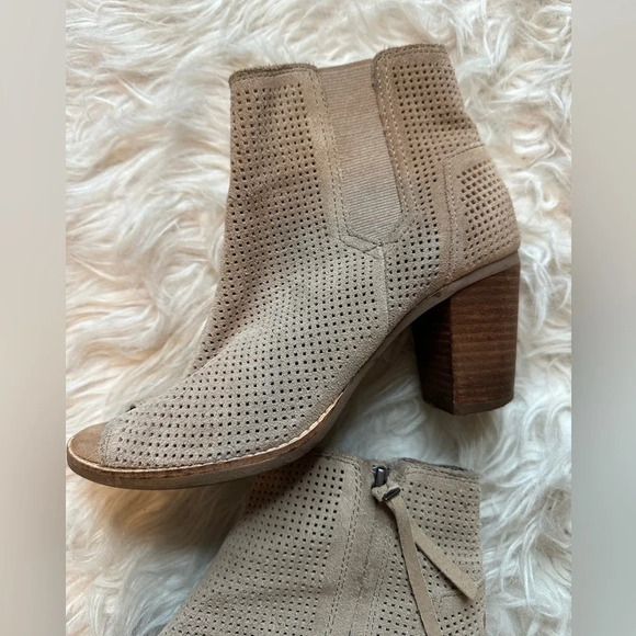 Toms Womens Majorca Peep Toe Mid-Calf Fashion Boots - Picture 7 of 8